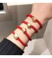 Vòng tay kiêm dây cột tóc hèo vàng may mắn